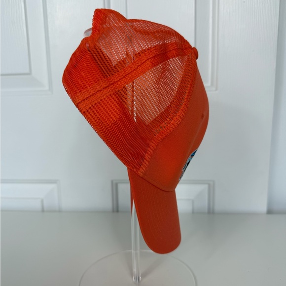 Patagonia Fitz Roy Bison Trucker One Size Hat Mesh Snapback Orange - Picture 2 of 7